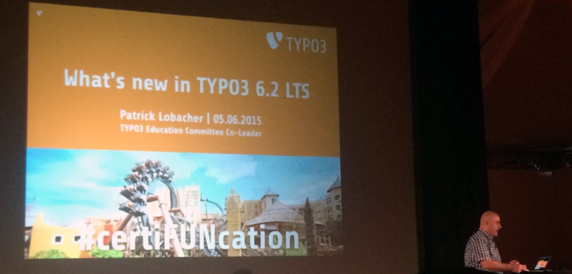 Vortrag von Patrick Lobacher, TYPO3 Education Committee Co-Leader
